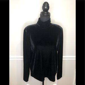 Valerie Stevens long sleeve mock neck velour top